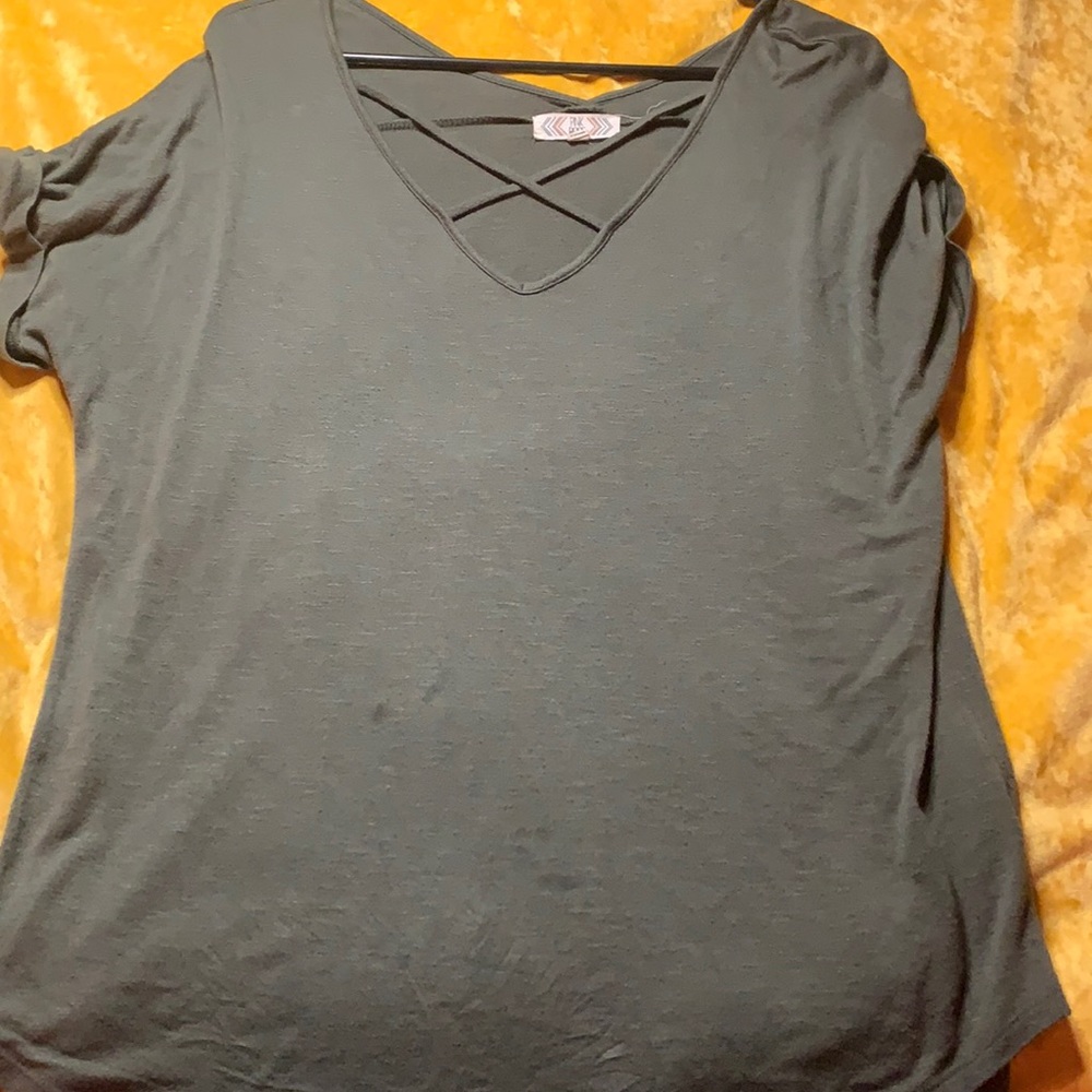 Green blouse